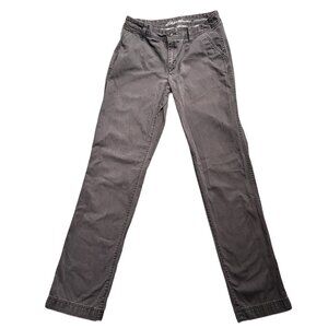 Eddie Bauer Women's Size 8L 30x34 Legendary Gray Cotton Straight Leg Chino Pants